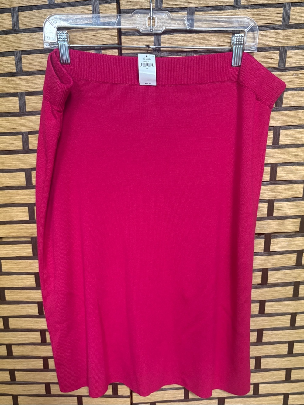 Banana republic pink pull on midi skirt size XL